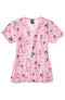 Clearance Women's V-Neck Rosie Posey Paws Print Scrub Top, , large