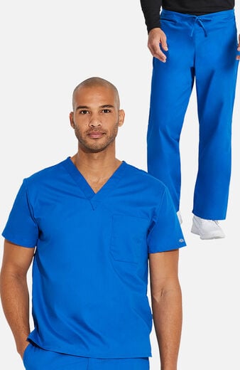 Unisex Scrub Set: V-Neck Top & Drawstring Pant Unisex Scrub Set: V-Neck Top & Drawstring Pant