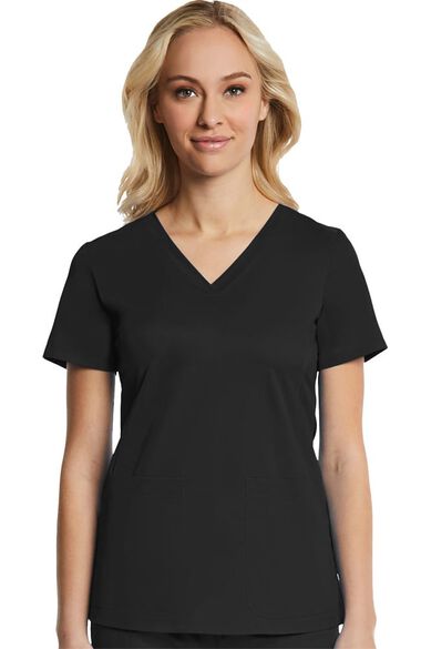 Clearance Women's Athletic Utility Solid Scrub Top, , large
