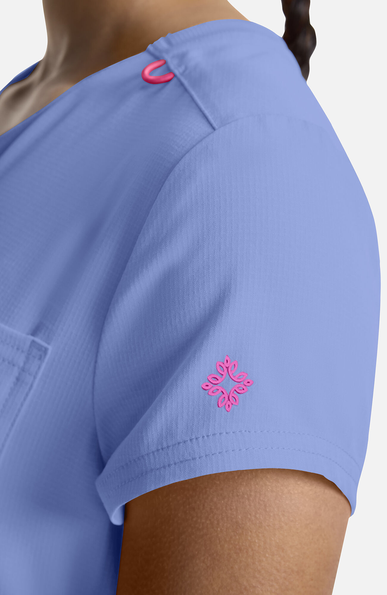 Women's Quarter Zip V-Neck Tuckable Scrub Top, CIE Ciel | ciel, large
