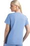 Clearance Women's Knitted Mock Wrap Solid Scrub Top, , large