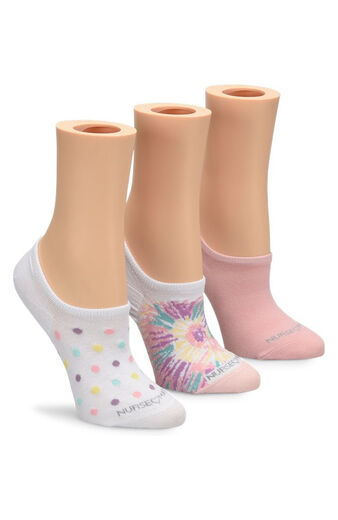Women's 3 Pack Sustainable Tie Dye Dot No Show Socks