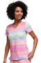 Women's Tie Dye Vibes Print Scrub Top, , large