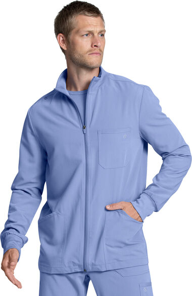 Clearance Men's Warm-Up Solid Scrub Jacket, , large