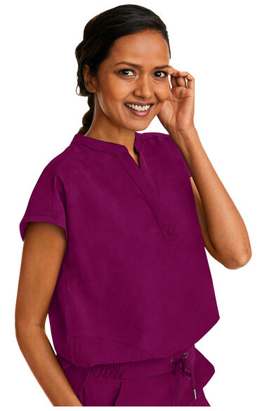 FIGS Technical Collection Rafaela Oversized Red Scrub Top Size XS Woman