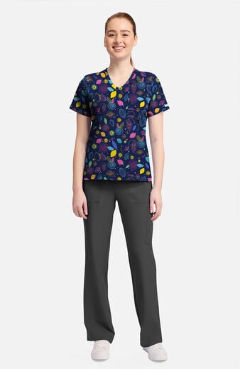 Women's Tutti Frutti Print Scrub Top Women's Tutti Frutti Print Scrub Top