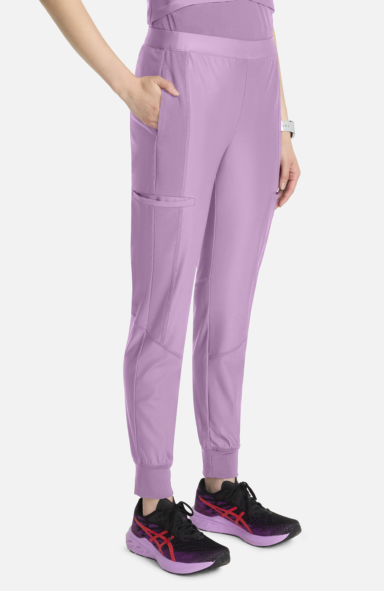 Women's Knit Cargo Jogger Scrub Pant, LWL Livewire Lilac | purple, large