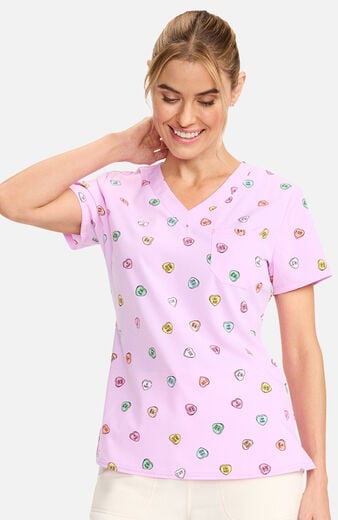 Women's V-Neck Sweet Talker Print Scrub Top Women's V-Neck Sweet Talker Print Scrub Top
