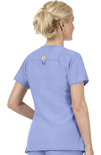 Clearance Women's Sporty V-Neck Solid Scrub Top