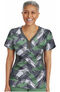 Clearance Women's Jessi Y-Neck Wild Strokes Print Scrub Top, , large