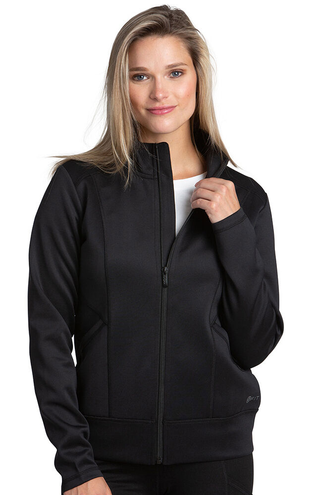 White cross scrub jacket top