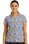 Clearance Women's Playful Puddles Print Scrub Top, , large