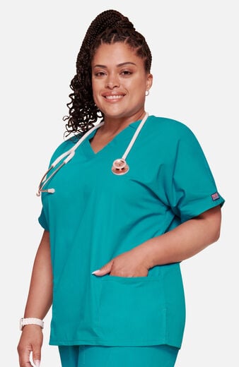 Women's 3-Pocket Dolman V-Neck Scrub Top Women's 3-Pocket Dolman V-Neck Scrub Top