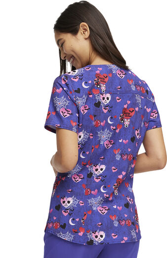 Women's Cheers Witches Print Scrub Top