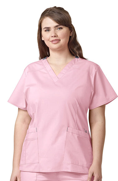 Clearance Women's Verity V-Neck Solid Scrub Top, , large