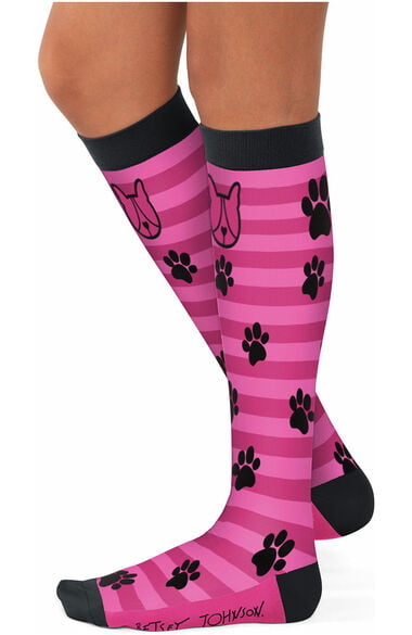 Women's 2 Pack 15-20 mmHg Betsey Puppy Compression Socks, , large