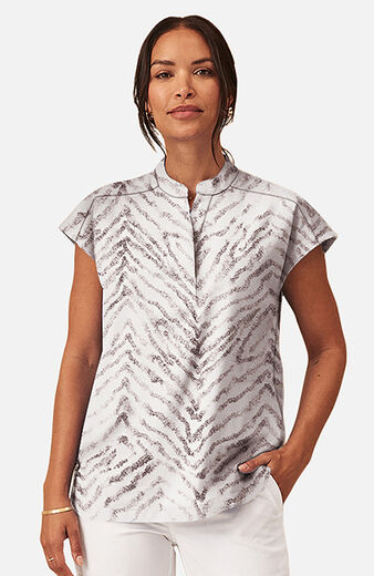 Women's Journey Nature's Reflection Print Scrub Top Women's Journey Nature's Reflection Print Scrub Top