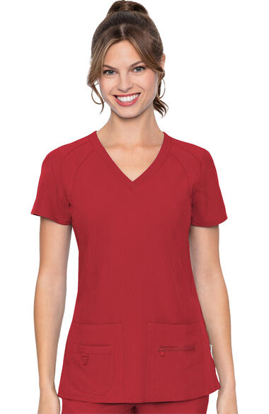 Clearance Women's Refined V-Neck Solid Scrub Top, , large