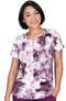 Clearance Women's Isabel Plum Tie Dye Print Scrub Top, , large