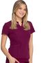 Women's Notched Solid Scrub Top, , large