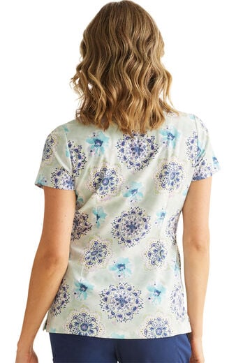 Women's Ivy Water Color Medallion Print Top