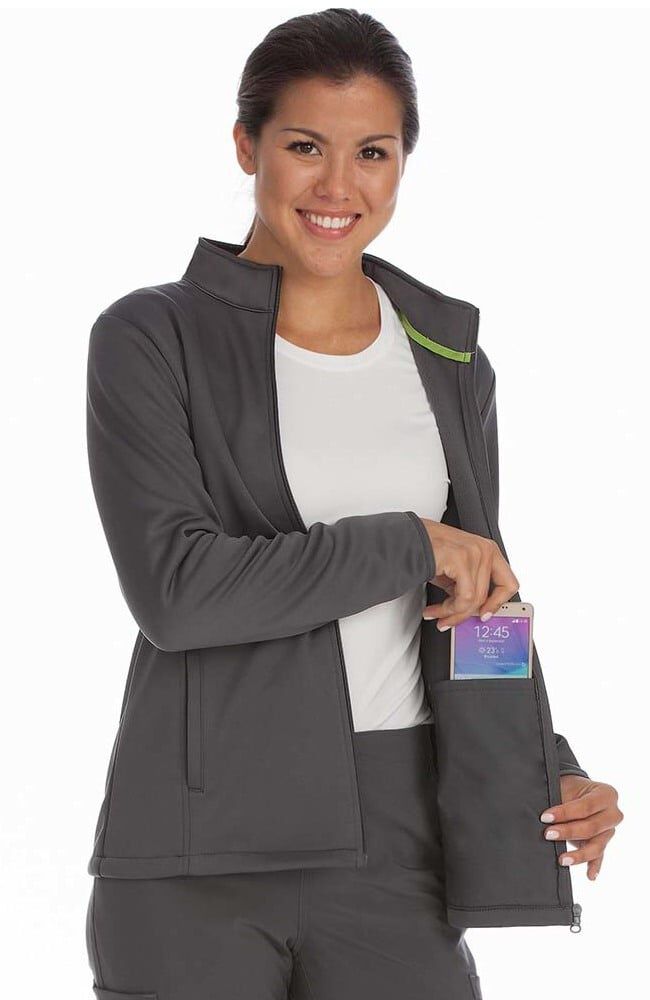 Clearance Activate by Med Couture Women s Med Tech Zip Front Solid