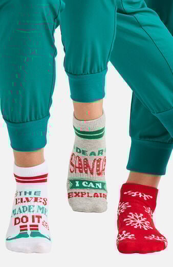 Women's Holiday Cheer Print 3-Pack Ankle Socks Women's Holiday Cheer Print 3-Pack Ankle Socks