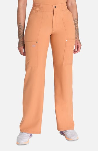 Women's Zip Fly Wide Leg Cargo Scrub Pant Women's Zip Fly Wide Leg Cargo Scrub Pant