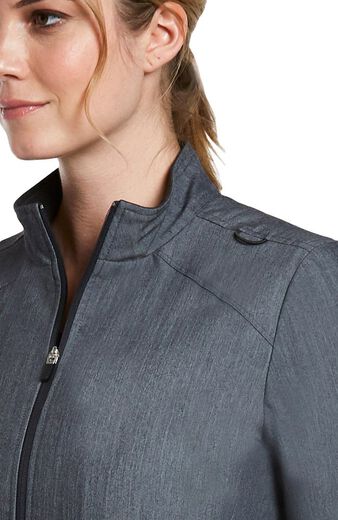 Women's Envy Zip Front Solid Scrub Jacket