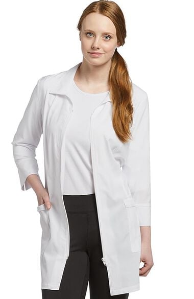 Women's Zip Front 32" Lab Coat, , large