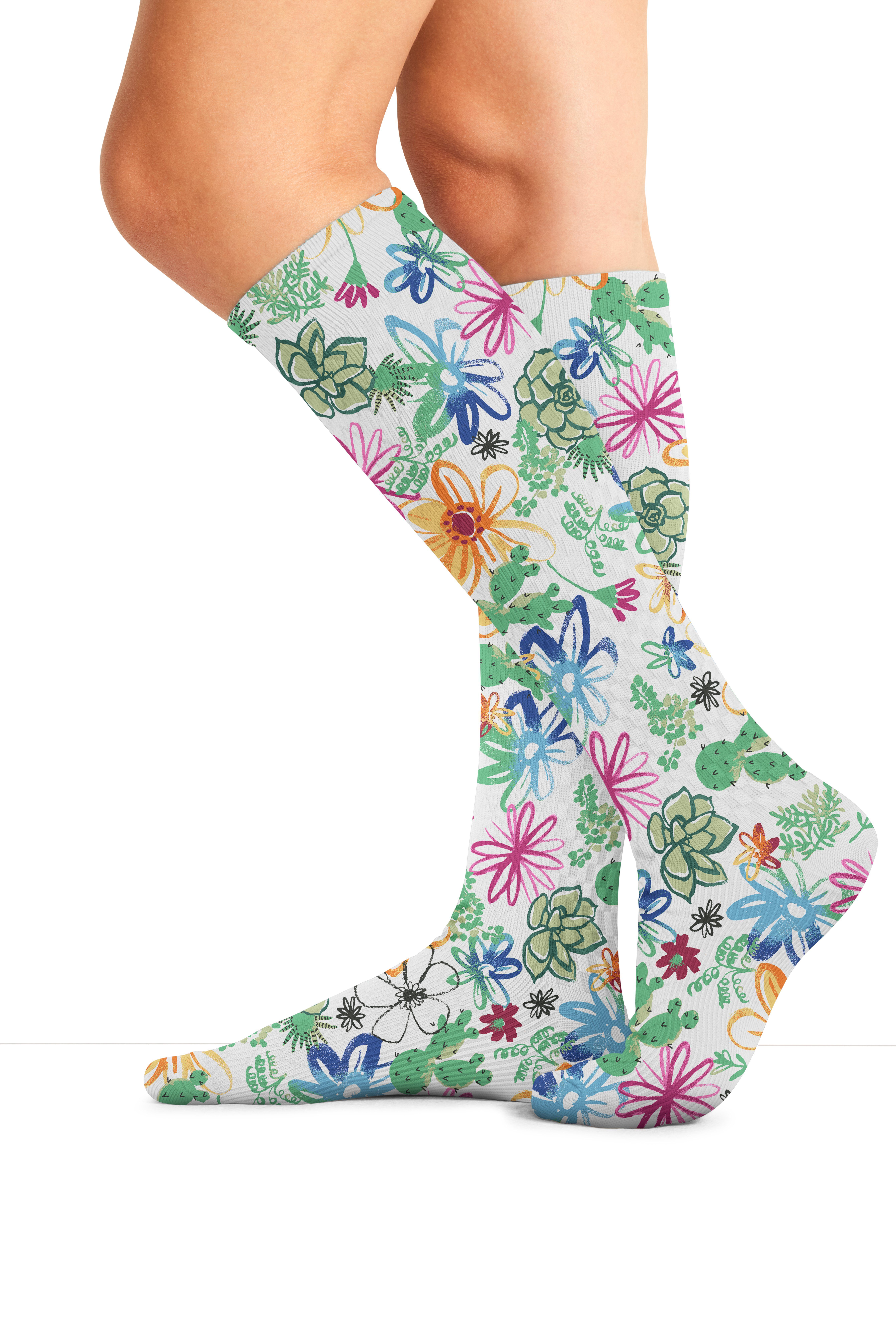 Women's Fashion 8-15 mmHg Knee High Compression Sock, , large