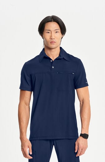 Men's Zip Pocket Polo Scrub Shirt Men's Zip Pocket Polo Scrub Shirt