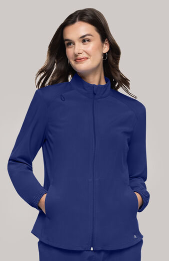 Women's Zip Front Shirttail Scrub Jacket Women's Zip Front Shirttail Scrub Jacket