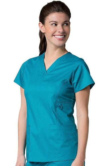 Clearance Women's COOLMAX V-Neck Solid Scrub Top, , large