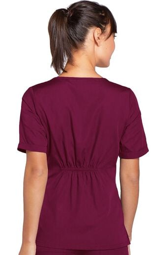 Clearance Women's Novelty V-Neck Solid Scrub Top