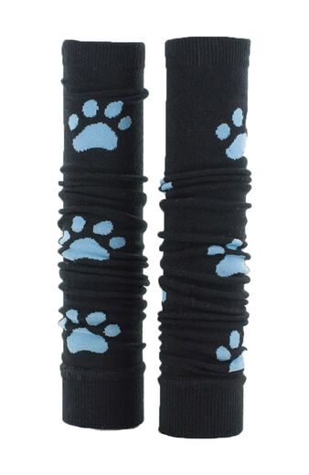 Women's Black with Blue Paw