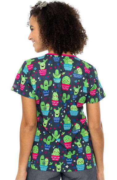 Clearance Women's Vicky Cactus Print Scrub Top, , large