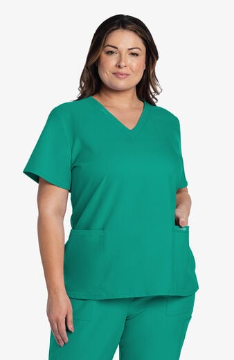 Women's Rounded V-Neck Scrub Top Women's Rounded V-Neck Scrub Top