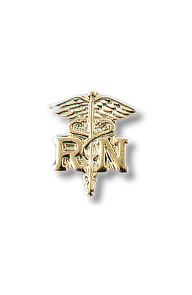 RN - Registered Nurse On Caduceus Tac Pin, , large