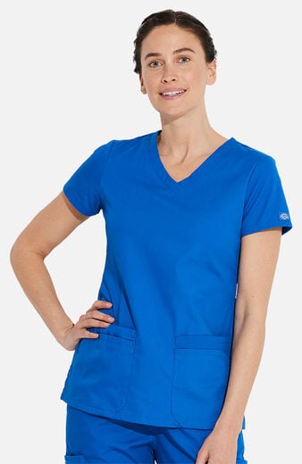Women's 5-Pocket Shaped V-Neck Scrub Top Women's 5-Pocket Shaped V-Neck Scrub Top