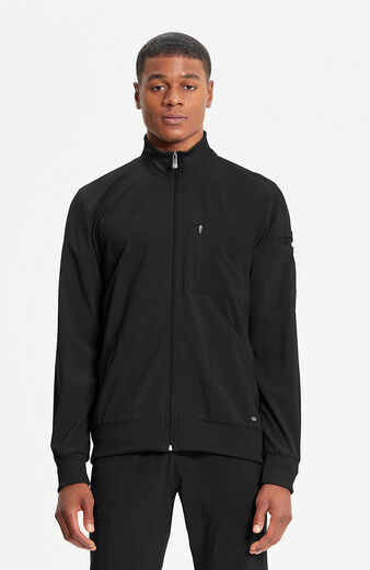 Men's Zip Front Rib Panel Scrub Jacket Men's Zip Front Rib Panel Scrub Jacket