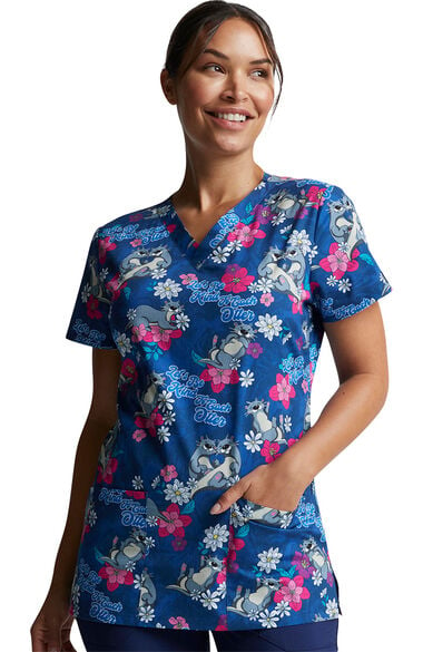Clearance Women's Be Kind To Each Otter Print Scrub Top, , large