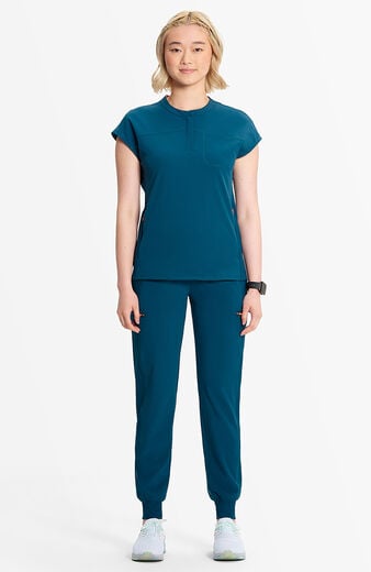 Women's Scrub Set: Henley Top & Jogger Pant Women's Scrub Set: Henley Top & Jogger Pant