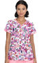 Clearance Women's Eve Naughty and Nice Print Scrub Top, , large