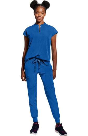 Women's Scrub Set: Sandy Zip Mandarin Collar Top & Naya Jogger Pant Women's Scrub Set: Sandy Zip Mandarin Collar Top & Naya Jogger Pant