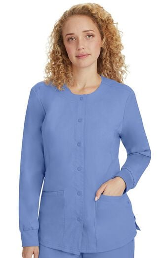 Women's Daisy Snap Front Warm-Up Solid Scrub Jacket Women's Daisy Snap Front Warm-Up Solid Scrub Jacket