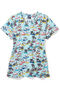 Clearance Women's Pool Party Print Scrub Top, , large
