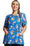 Clearance Women's V-Neck Livin' On The Hedge Print Scrub Top, , large