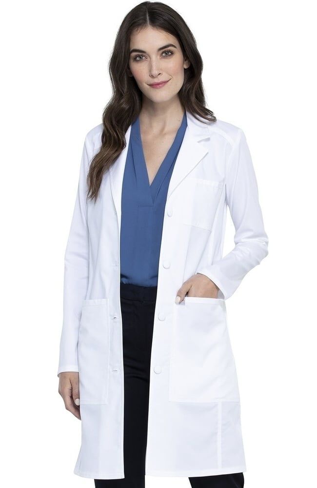Cherokee 30" 3/4 Sleeve Lab Coat Antimicrobial 1470A WHTD White Free Shipping 
