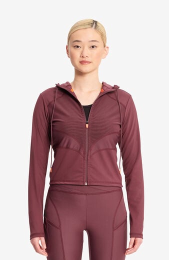 Women's Mesh Zip Front Cropped Scrub Jacket Women's Mesh Zip Front Cropped Scrub Jacket